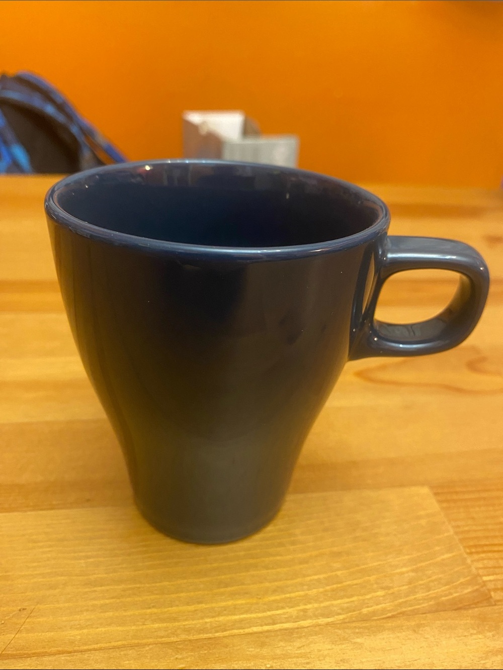 Classic IKEA Ceramic Coffee Mug Navy Blue